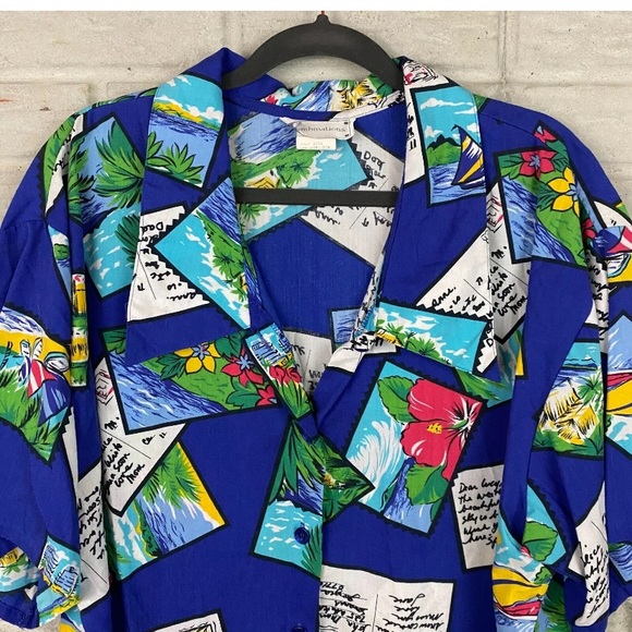 Combinations Womens Vintage Floral Hawaiian Top - Picture 2 of 8